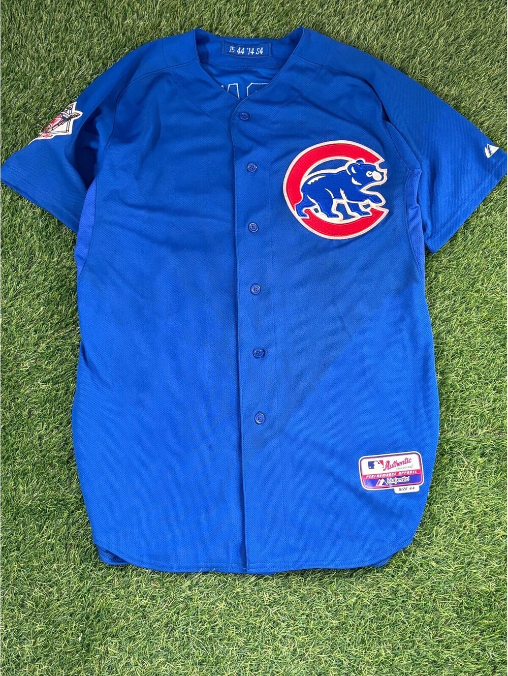 Extremely Rare Team Issued Chicago Cubs Baseball Jersey Blue Men's Size 44